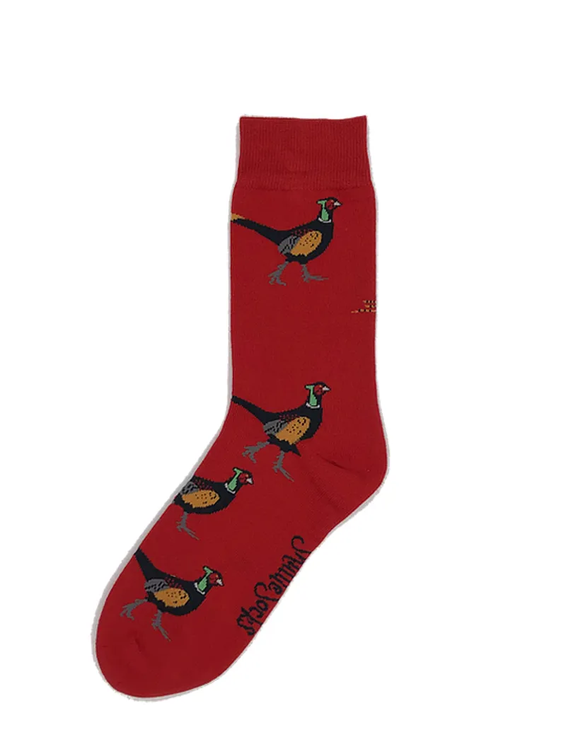 ShuttleSocks Adult Pheasant Socks - Red